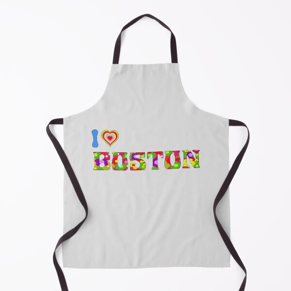 Item preview, I Love Boston Retro Floral Design – Colorful Groovy 70s Art designed and sold by DeeLulu.