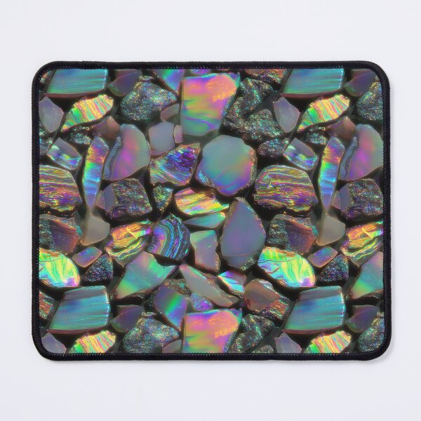Item preview, Chromaflux Ore: Rainbow holographic minerals burst with color in this fantasy geology art print. designed and sold by dinaaaaaah.
