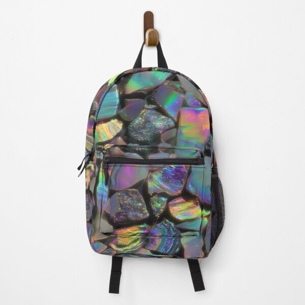Item preview, Chromaflux Ore: Rainbow holographic minerals burst with color in this fantasy geology art print. designed and sold by dinaaaaaah.
