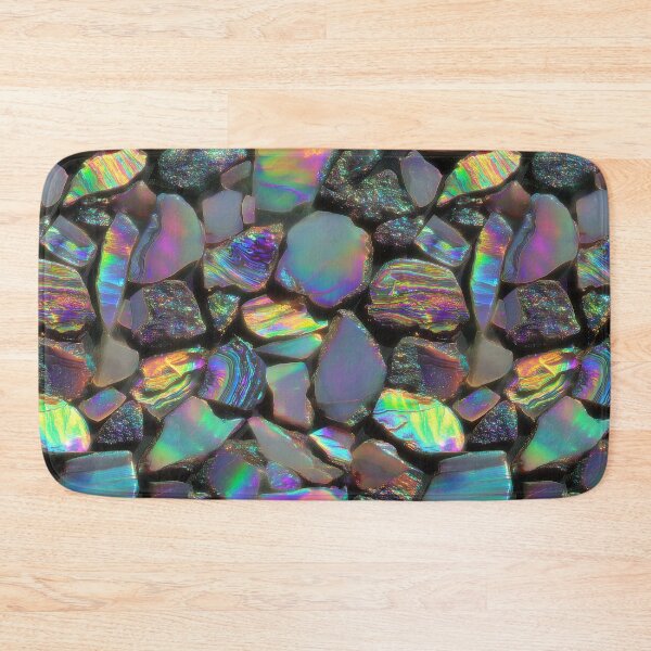 Item preview, Chromaflux Ore: Rainbow holographic minerals burst with color in this fantasy geology art print. designed and sold by dinaaaaaah.