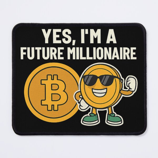 Item preview, Yes, I’m a Future Millionaire – Bitcoin Crypto designed and sold by Prints-by-Olaf.