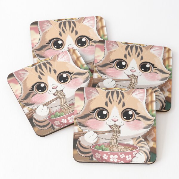 Item preview, Nyamen: The Happy Cat with Ramen designed and sold by ElKairos.