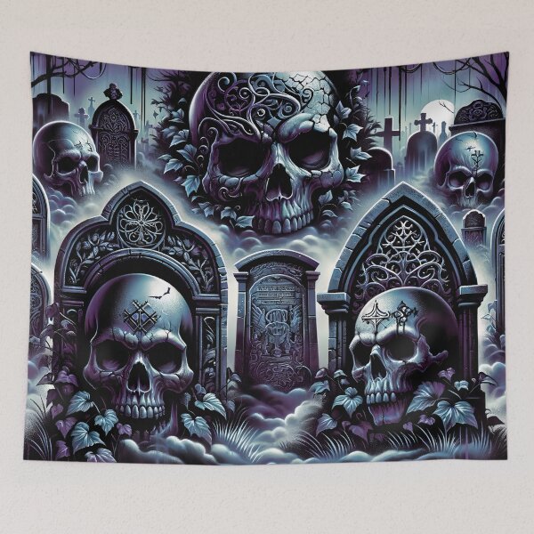 Item preview, Dark Gothic Skull Baroque Macabre Art Print designed and sold by PinUpPizzazz.