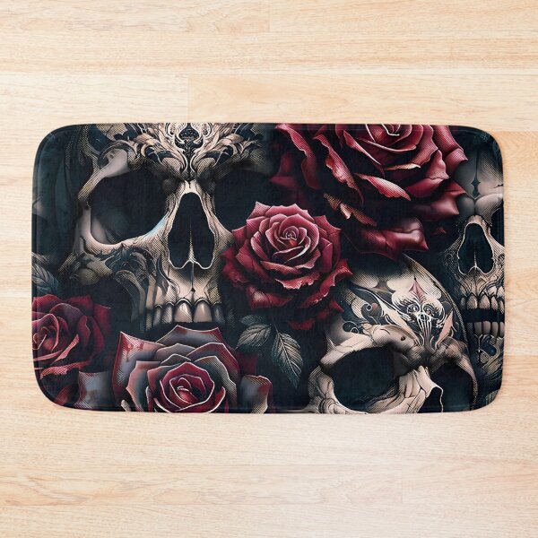 Item preview, Dark Gothic Skull Baroque Macabre Art Print designed and sold by PinUpPizzazz.