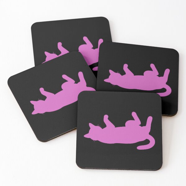 Item preview, Sleeping Pink Cat Silhouette designed and sold by Jeallan Designs.
