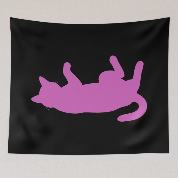 Item preview, Sleeping Pink Cat Silhouette designed and sold by Jeallan Designs.