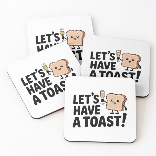 Item preview, Let's Have A Toast! Cute Toasting Bread Pun designed and sold by PMCreative.