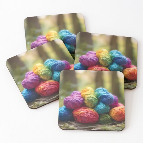 Item preview, Pile of Colorful Yarn Skeins in Forest designed and sold by CalmnessbyChoice.