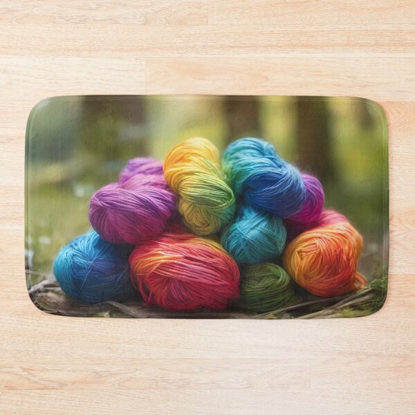 Item preview, Pile of Colorful Yarn Skeins in Forest designed and sold by CalmnessbyChoice.