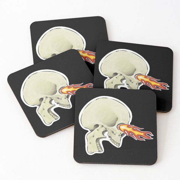 Item preview, Flaming eye Skull designed and sold by MetalTea.