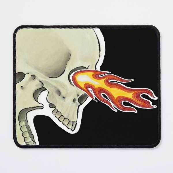 Item preview, Flaming eye Skull designed and sold by MetalTea.