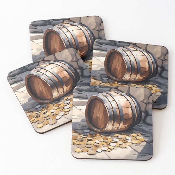 Item preview, A Barrel of Gold Coins on Street designed and sold by CalmnessbyChoice.