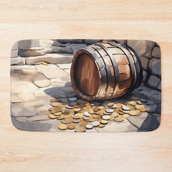 Item preview, A Barrel of Gold Coins on Street designed and sold by CalmnessbyChoice.