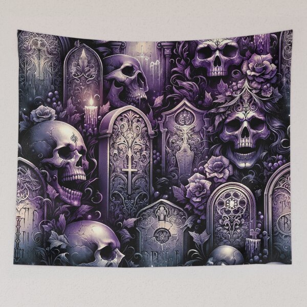 Item preview, Dark Gothic Skull Baroque Macabre Art Print designed and sold by PinUpPizzazz.