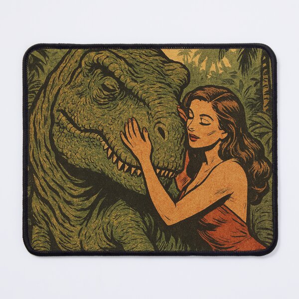 Item preview, Retro Jurassic Pet: T-Rex's Unexpected Love designed and sold by JonelleTshirts.