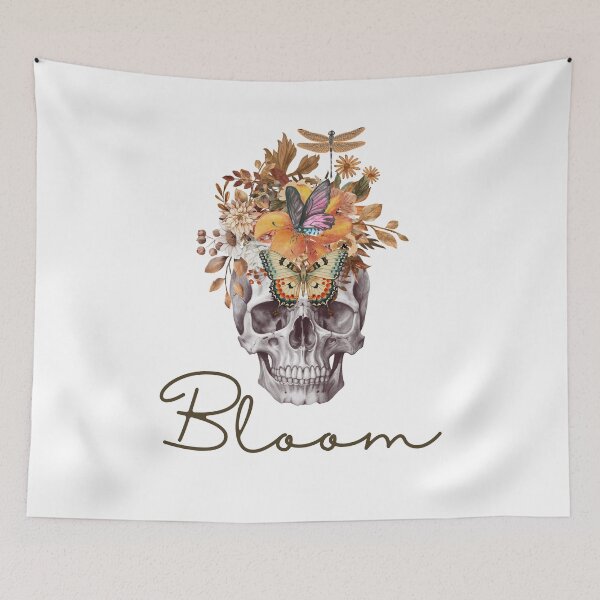 Item preview, Bloom Skull designed and sold by CreativeCrewApp.