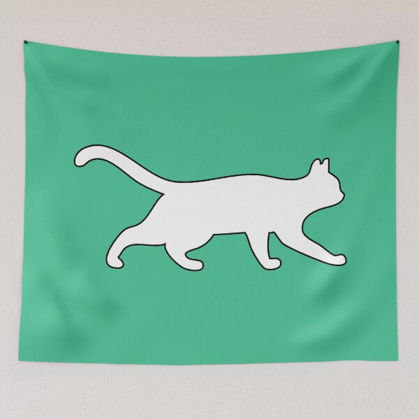 Item preview, White Cat Silhouette designed and sold by Jeallan Designs.