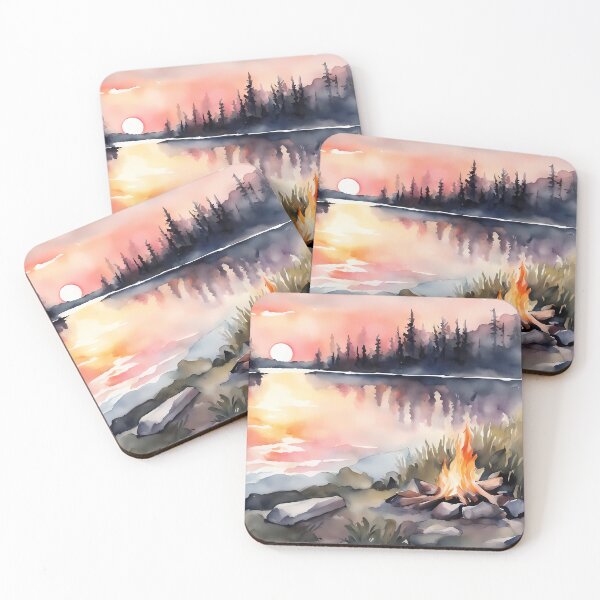 Item preview, Campfire by Lake Sunrise designed and sold by CalmnessbyChoice.