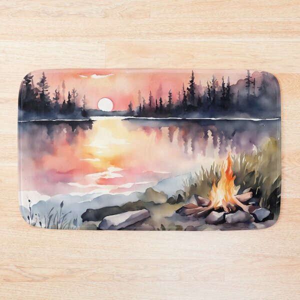 Item preview, Campfire by Lake Sunrise designed and sold by CalmnessbyChoice.