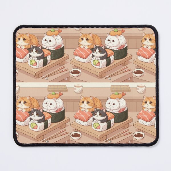 Item preview, cute and adorable cat sushi cozy print designed and sold by AitherArt.