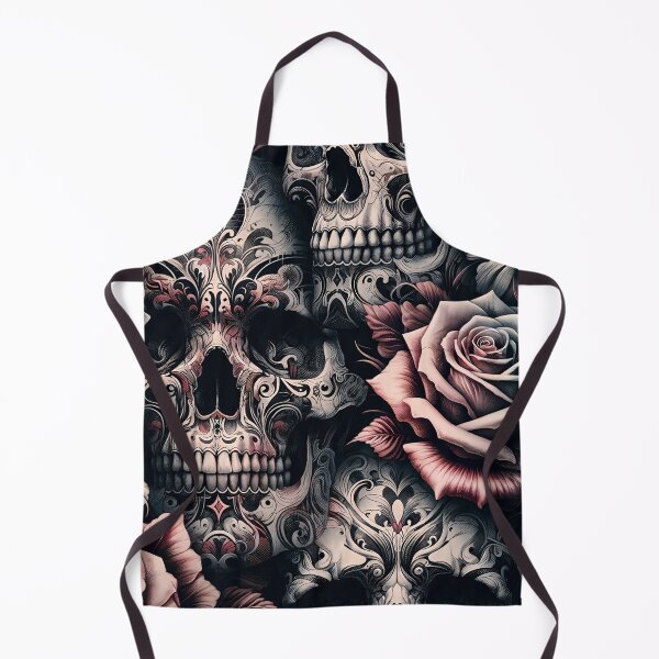 Item preview, Dark Gothic Skull Baroque Macabre Art Print designed and sold by PinUpPizzazz.
