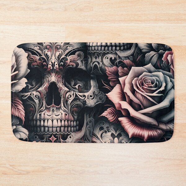 Item preview, Dark Gothic Skull Baroque Macabre Art Print designed and sold by PinUpPizzazz.