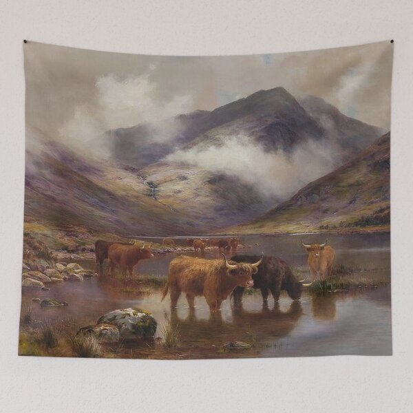 Item preview, Highland Cattle Watering designed and sold by tomorrowsart.