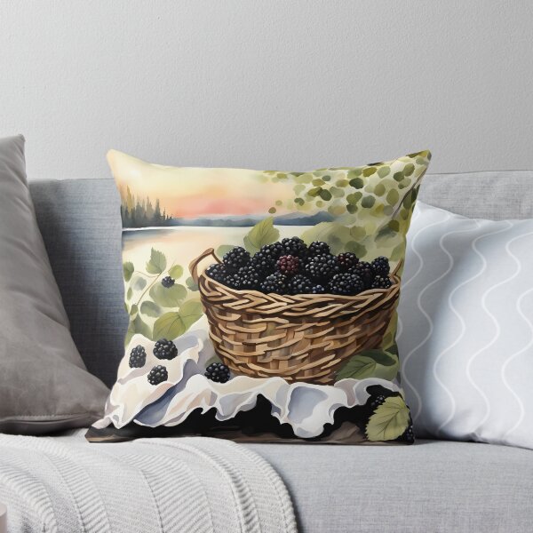 Item preview, Basket of Blackberries by Lake designed and sold by CalmnessbyChoice.