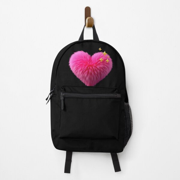 Item preview, Fluffy Pink Heart with Golden Sparkles – Magical Softness and Vibrant Love designed and sold by PixelVibe782.