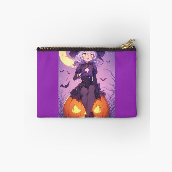 Item preview, Halloween Anime Girl Purple Background designed and sold by ArtsJulian.