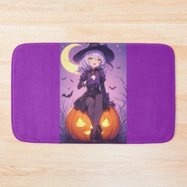 Item preview, Halloween Anime Girl Purple Background designed and sold by ArtsJulian.
