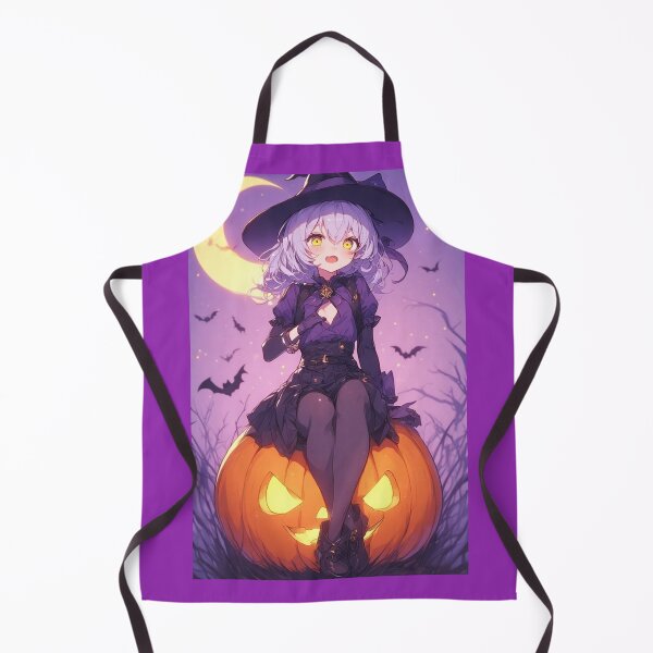 Item preview, Halloween Anime Girl Purple Background designed and sold by ArtsJulian.