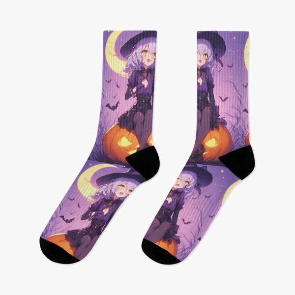 Item preview, Halloween Anime Girl Purple Background designed and sold by ArtsJulian.