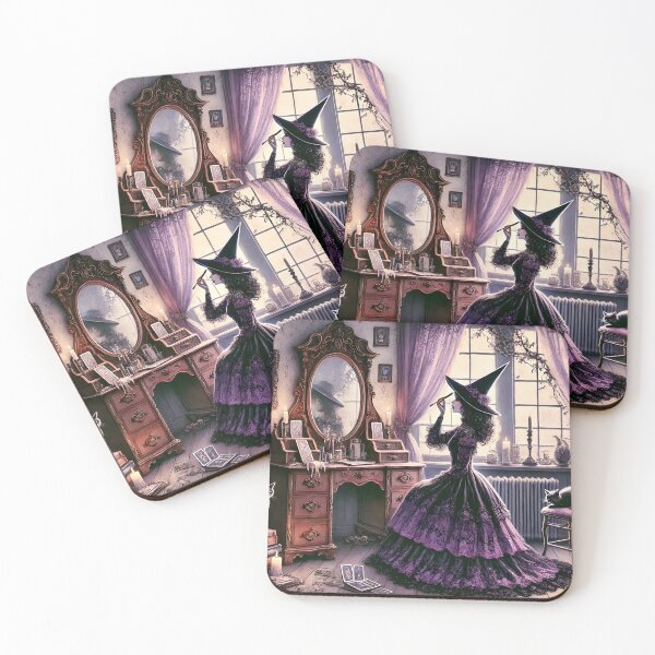 Item preview, Enchanted Gothic Witch Vanity – Black Cats, Tarot Cards & Vintage Witchcore Art designed and sold by NancyzKreations.