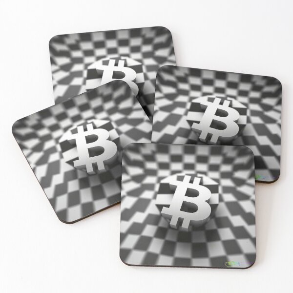 Item preview, Checker Swell — Black & White Bitcoin Op Art designed and sold by Benito Del Ray.