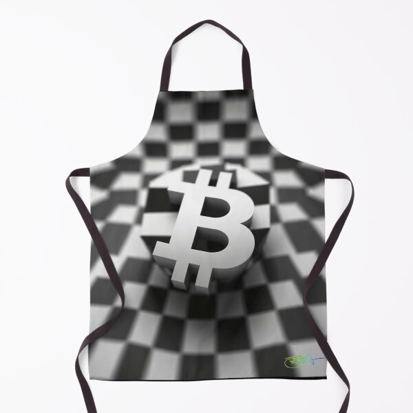 Item preview, Checker Swell — Black & White Bitcoin Op Art designed and sold by Benito Del Ray.