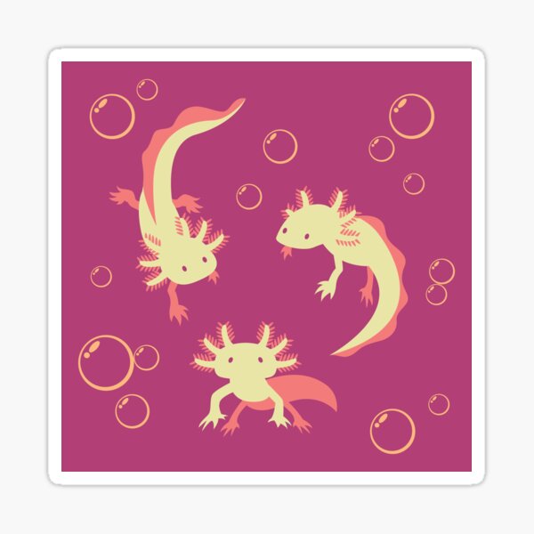 Relaxolotl - Rose Pink Sticker