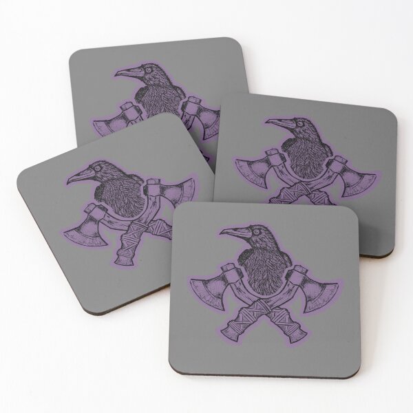 Item preview, Mystical crow with crossed axes — fierce, dark, and powerful design designed and sold by Half Mess.