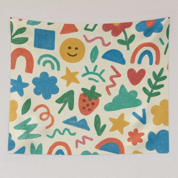 Item preview, Abstract Happy Doodle All-Over Print designed and sold by getpressedshirt.