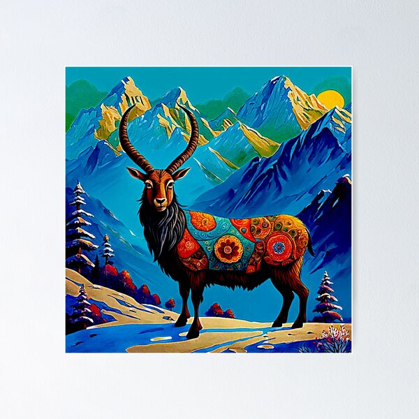 Item preview, Majestic Markhor (Capra falconeri) #1 designed and sold by Helios Be. Lavsh.