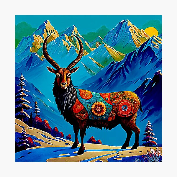 Item preview, Majestic Markhor (Capra falconeri) #1 designed and sold by Helios Be. Lavsh.
