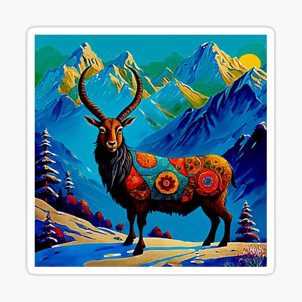 Item preview, Majestic Markhor (Capra falconeri) #1 designed and sold by Helios Be. Lavsh.