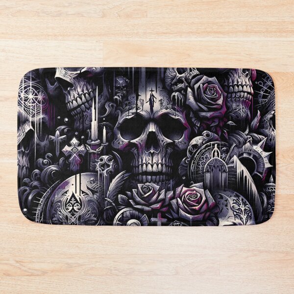 Item preview, Dark Gothic Skull Baroque Macabre Art Print designed and sold by PinUpPizzazz.