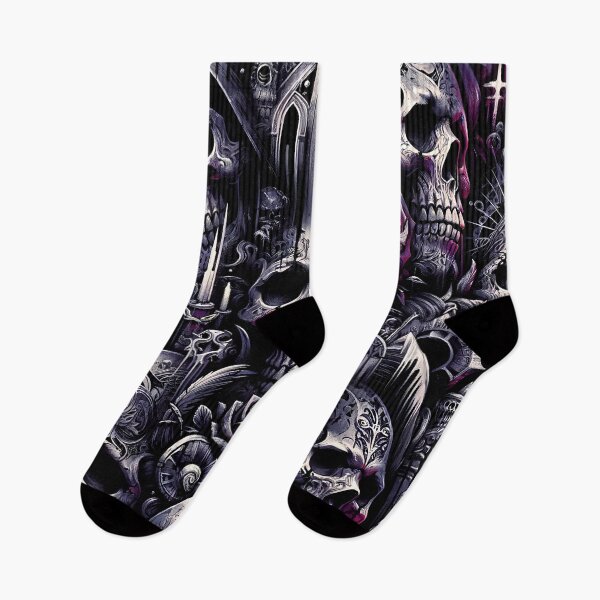 Item preview, Dark Gothic Skull Baroque Macabre Art Print designed and sold by PinUpPizzazz.