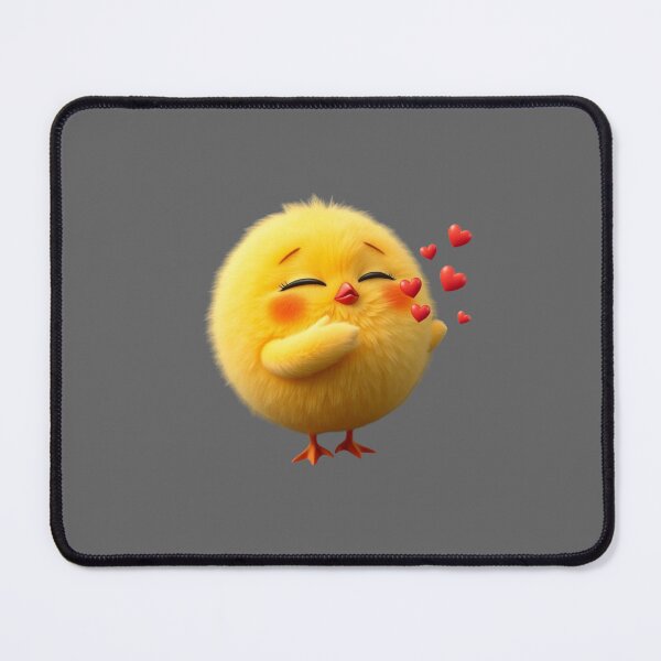 Item preview, Fluffy Yellow Kissing Character – Cute Emoji Sending Love designed and sold by PixelVibe782.
