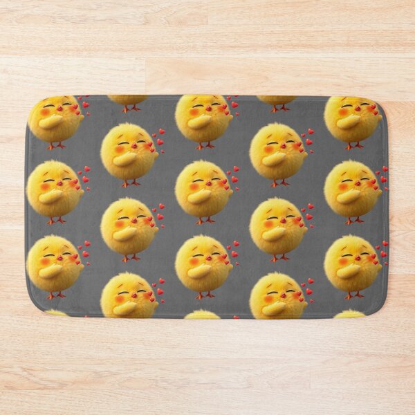 Item preview, Fluffy Yellow Kissing Character – Cute Emoji Sending Love designed and sold by PixelVibe782.