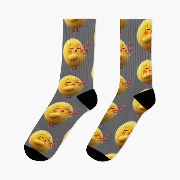Item preview, Fluffy Yellow Kissing Character – Cute Emoji Sending Love designed and sold by PixelVibe782.