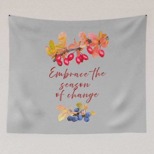 Item preview, Embrace the time of change – autumn design with berries & positive energy designed and sold by Katja LebenFreude.