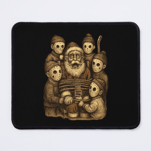 Item preview, Creepy Kids Kidnapping Santa Hockey Mask Horror designed and sold by GorinART.
