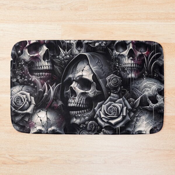 Item preview, Dark Gothic Skull Baroque Macabre Art Print designed and sold by PinUpPizzazz.
